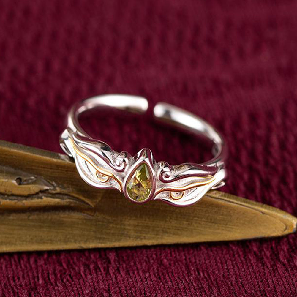 Eternal Prosperity Zircon Silver Ring Handcrafted for Abundance and Elegance