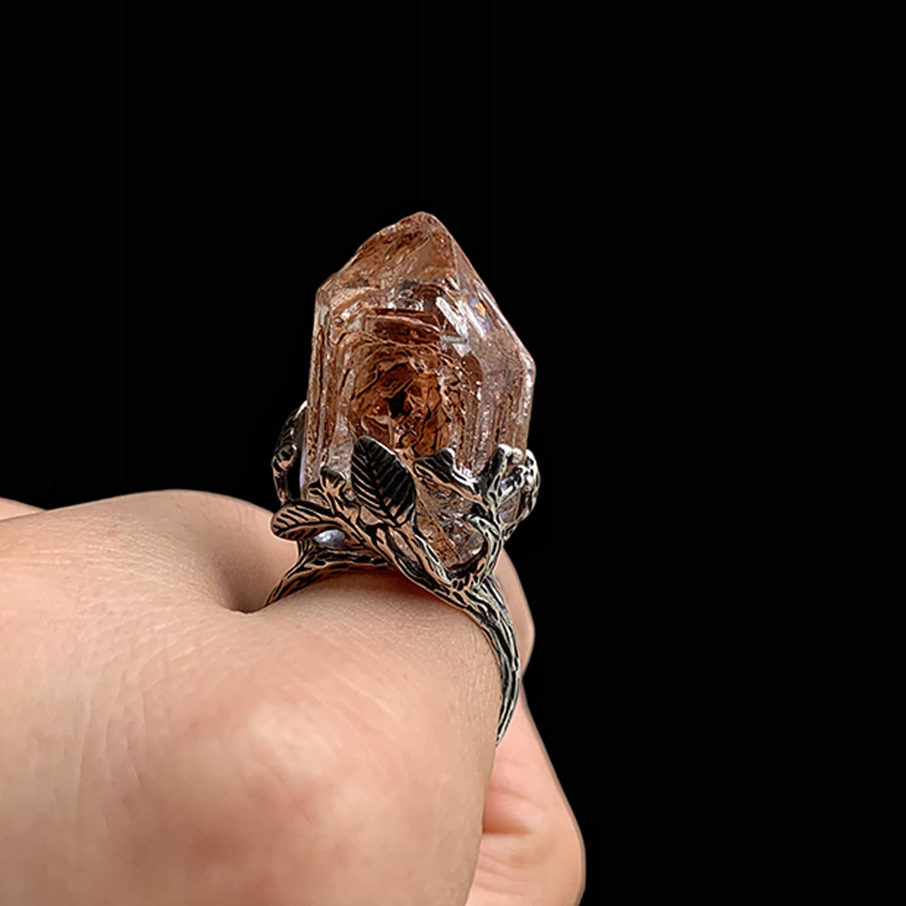 Primordial Essence Skeleton Crystal Ring