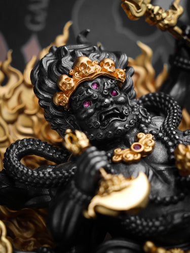 Wisdom & Power Six-Armed Mahākāla Statue Tibetan Protector Handcrafted