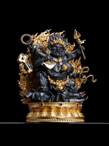 Wisdom & Power Six-Armed Mahākāla Statue Tibetan Protector Handcrafted