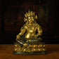 Yellow Dzambhala Statue – Purple Zilima Copper Wealth Sculpture