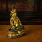 Yellow Dzambhala Statue – Purple Zilima Copper Wealth Sculpture