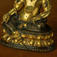 Yellow Dzambhala Statue – Purple Zilima Copper Wealth Sculpture