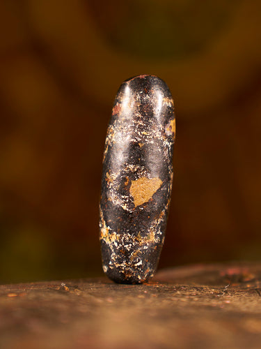 Agate “Vajra Two-Eyed” Dzi Bead