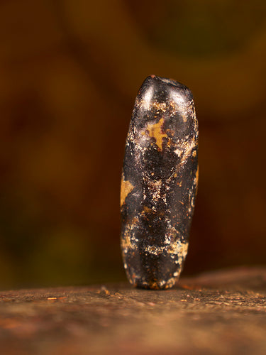 Agate “Vajra Two-Eyed” Dzi Bead