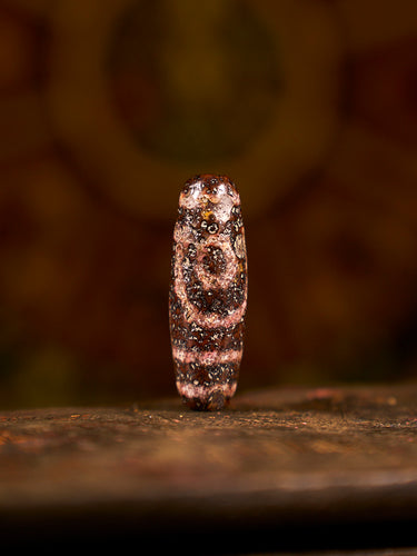 Agate “Wish-Fulfilling Two-Eyed” Dzi Bead