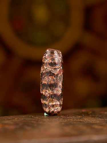 Agate “Earth Gate Two-Eyed” Dzi Bead