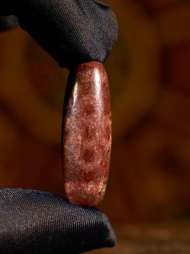 Agate “Lightning Five-Eyed” Dzi Bead