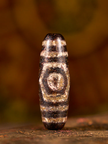 Agate “Three-Eyed” Dzi Bead