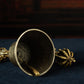19th Century Tibetan Ritual Bell and Vajra - Copper 9-Prong Thunderbolt Protection Bell