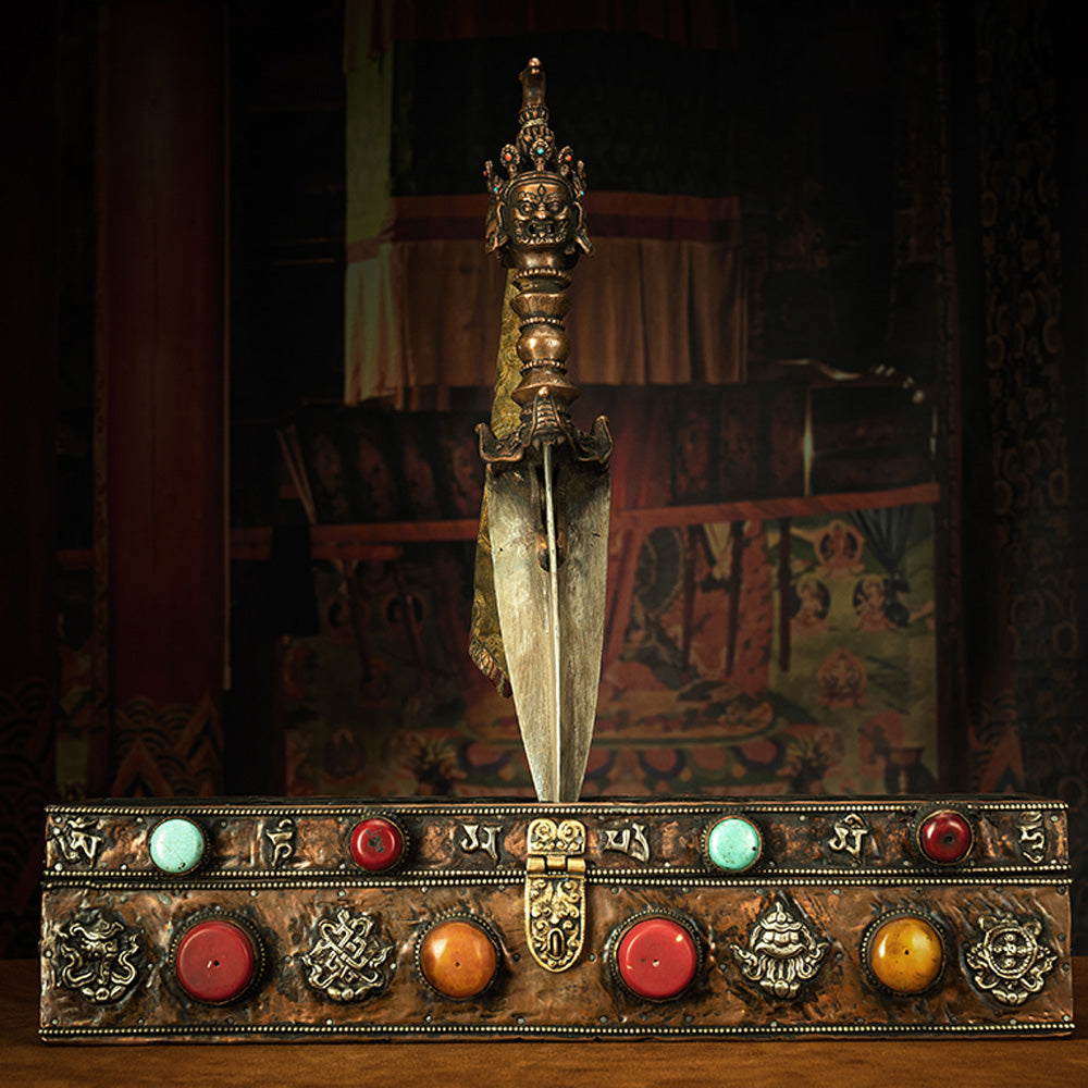 Qing Dynasty Tibetan Mahakala Vajra Dagger