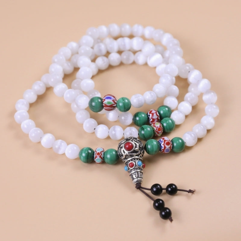 Lucite and Turquoise Energy Mala puretibetan