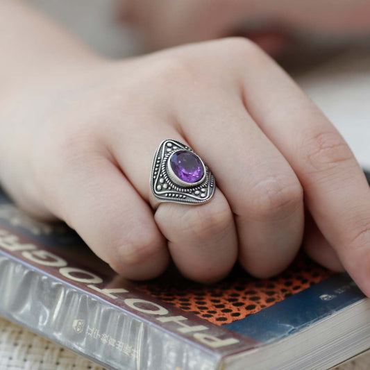 Spiritual Energy Amethyst Rings