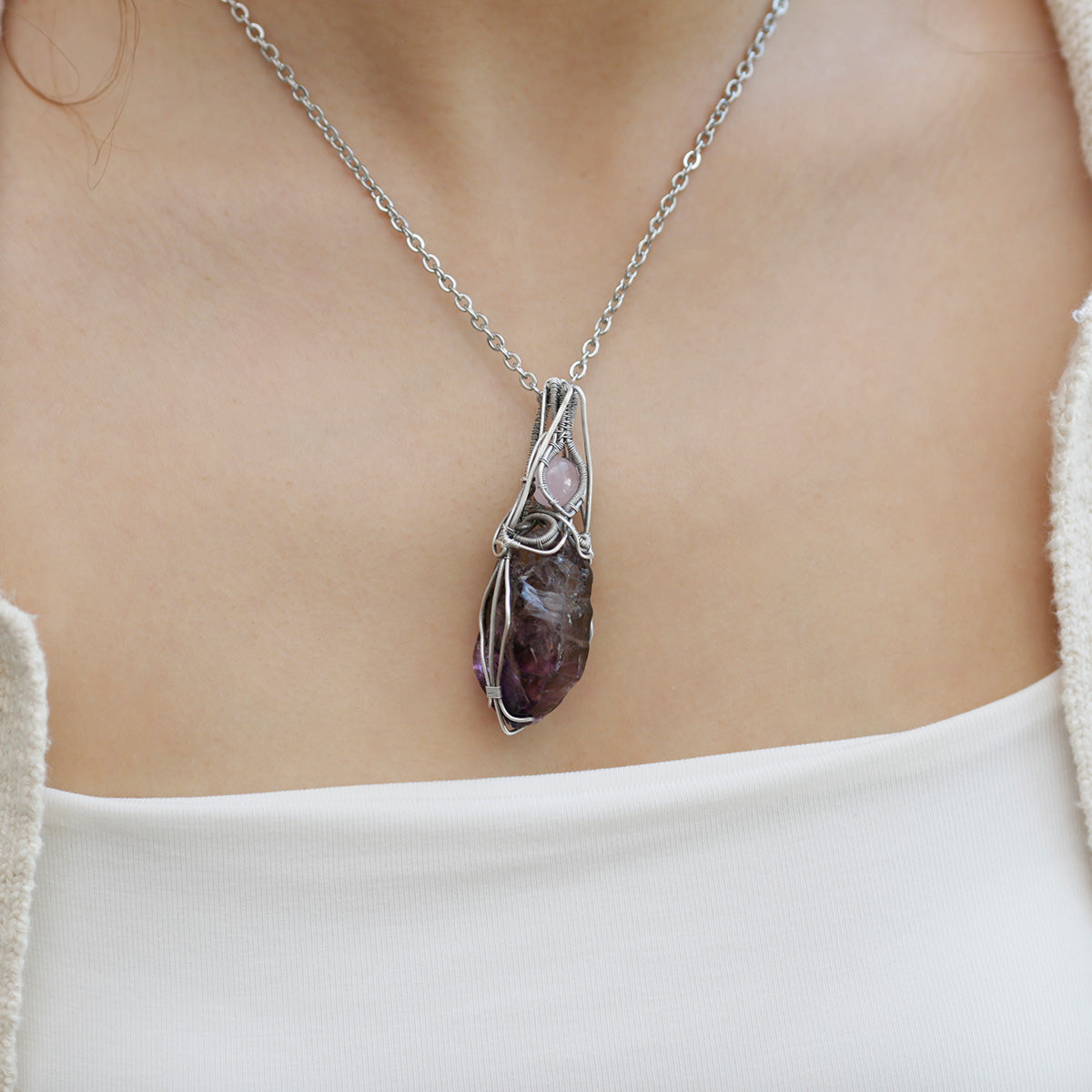 Spiritual Energy Super 7 Amethyst Pendants