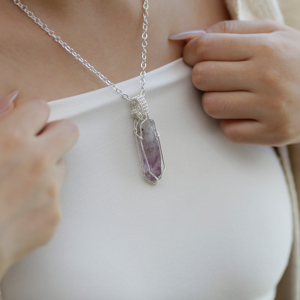 Love Energy Amethyst Pendants