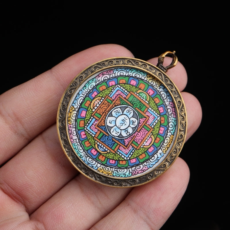 Mandala Tibetan Thangka Pendant puretibetan