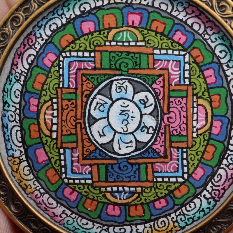 Mandala Tibetan Thangka Pendant puretibetan