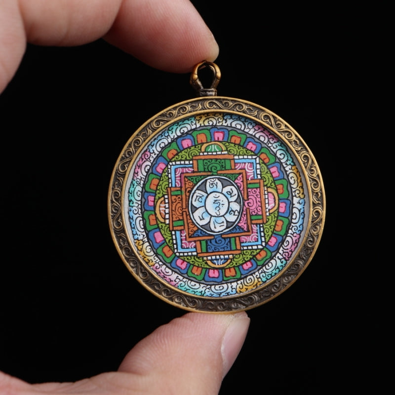 Mandala Tibetan Thangka Pendant puretibetan