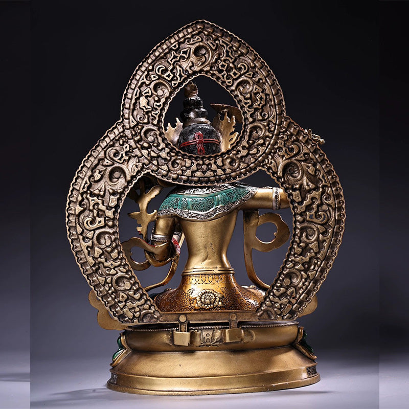 Manjushri AWAKENING Tibetan Statue for Eliminating Weakness puretibetan