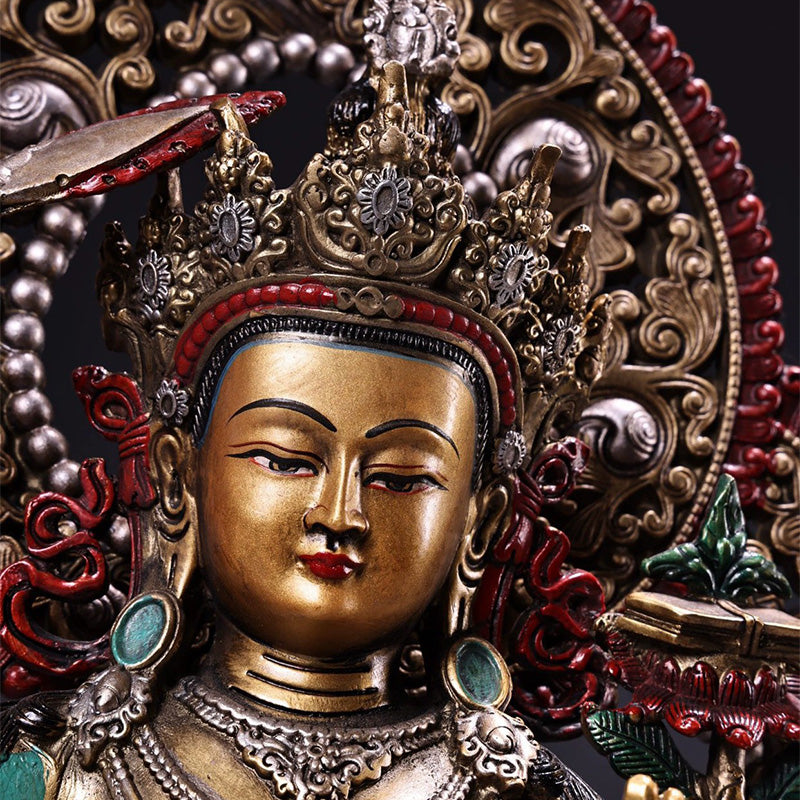 Manjushri AWAKENING Tibetan Statue for Eliminating Weakness puretibetan