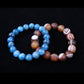 Mercury Calming Sapphire Bracelet & Jupiter Meditation Frosted Agate Bracelet puretibetan