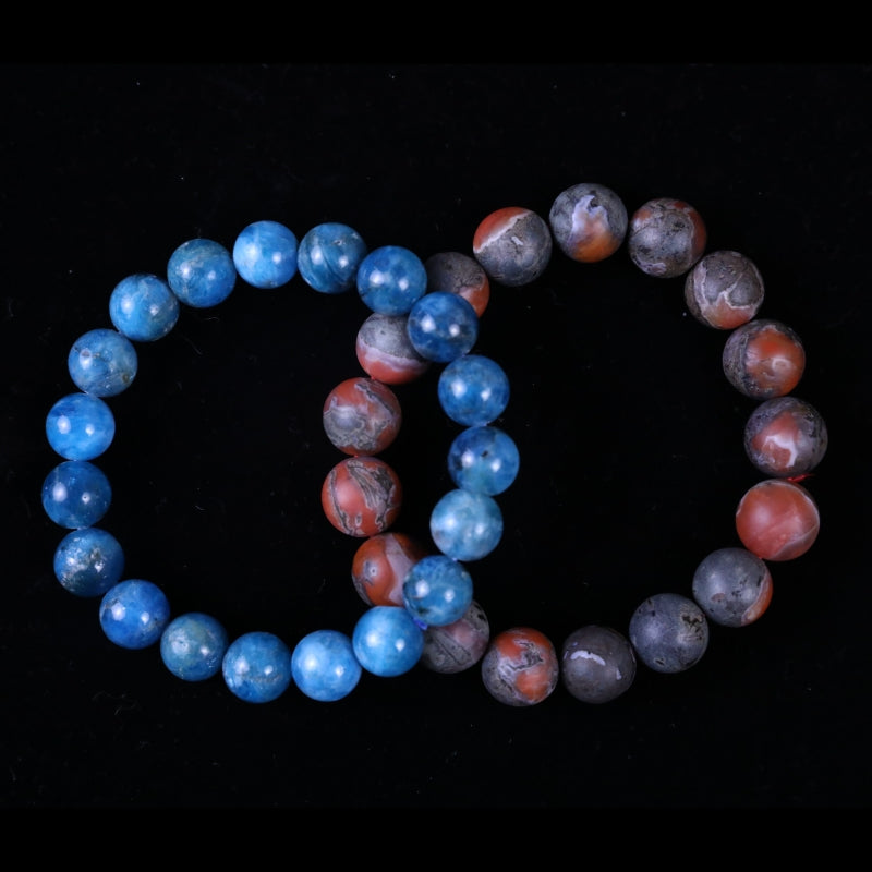 Mercury Calming Sapphire Bracelet & Mars Meditation Southern Red Agate Bracelet puretibetan