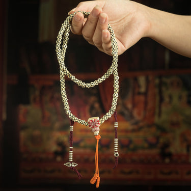 Qing Dynasty 108-Bead Jade-Transformed Mala from Tibet