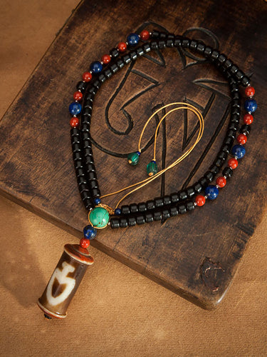 Vase Dzi Bead Lucky Pendant – Spiritual Blessings and Protection