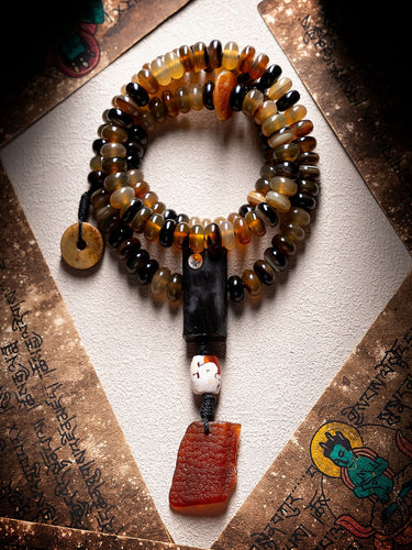 Guardian Purity Goat Horn Bead Pendant