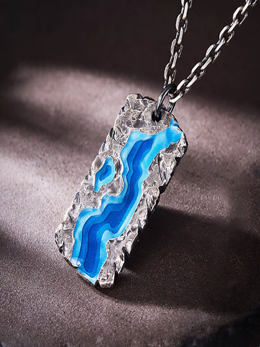 The Vital Flow Sacred Lake Silver Pendant