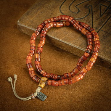 Qing Dynasty 108-Bead Jade-Transformed Mala from Tibet