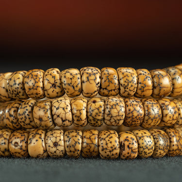 Qing Dynasty 108-Bead Star and Moon Bodhi Mala from Tibet