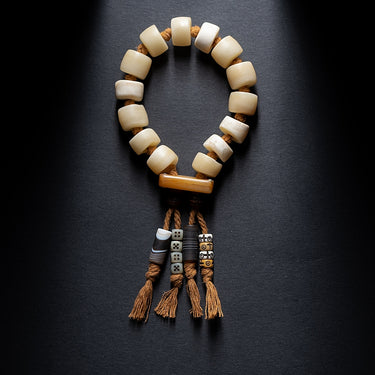 Yak Bone Bracelet – Handcrafted Tibetan Blessing Talisman