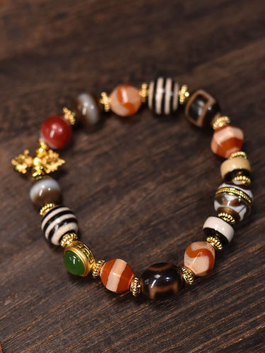 Divine Protection Dzi & Tourmaline Bracelet