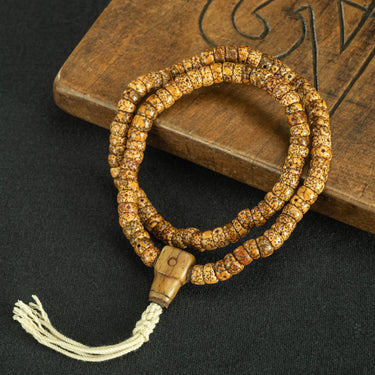 Qing Dynasty 108-Bead Star and Moon Bodhi Mala from Tibet