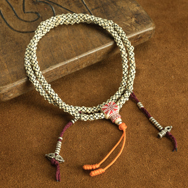 Qing Dynasty 108-Bead Jade-Transformed Mala from Tibet