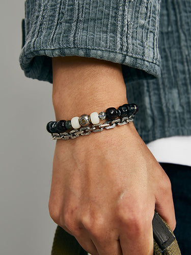 Pure Clarity Bodhi & Green Phantom Bracelet