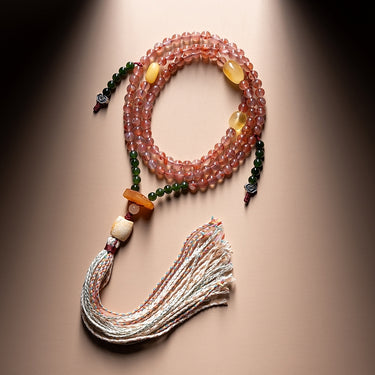 Ember Prayer Mala – South Red Agate 108 Bead Necklace-Bracelet for Spiritual Protection