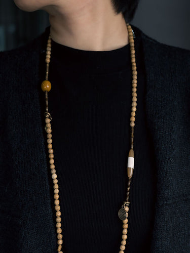 Serenity Agate & Relic Stone Bracelet with Brass Accents