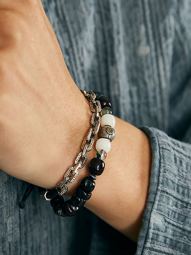 Pure Clarity Bodhi & Green Phantom Bracelet