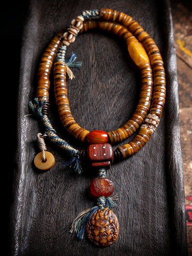 Sacred Yak Bone Mala Blessing Energy Bracelet