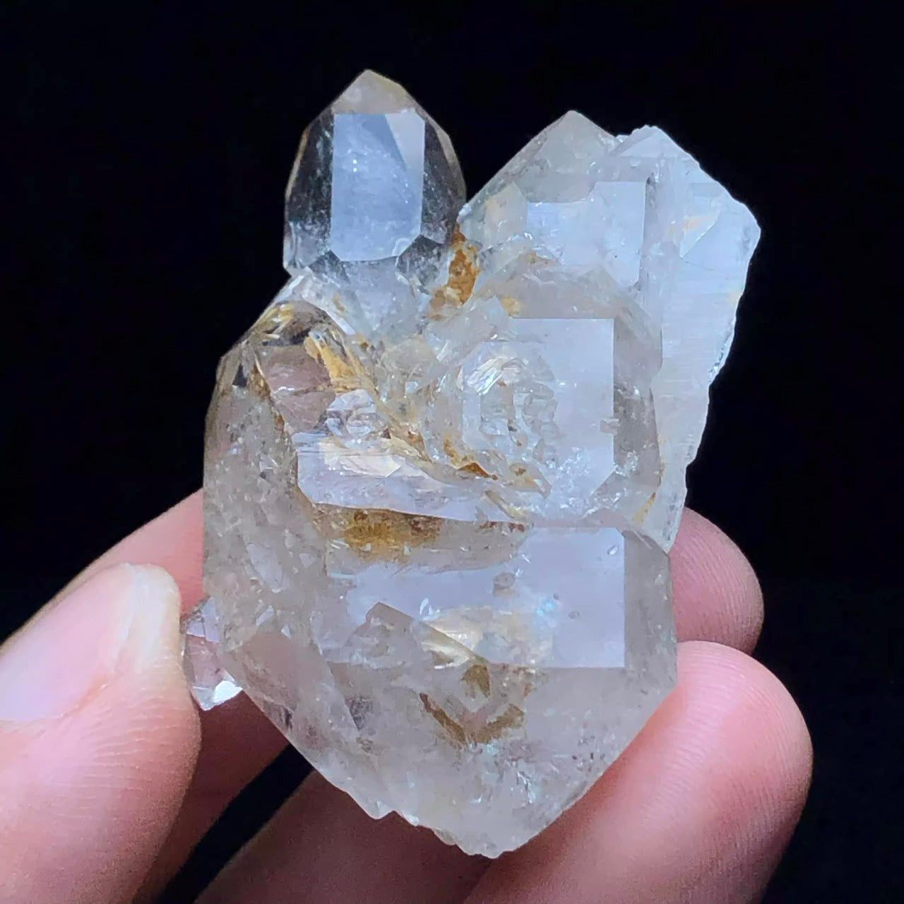 Himalayan Raw Quartz Crystal Yellow Mud Skeleton Castle