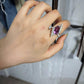 Harmony Insight Shine Amethyst Sterling Silver Crystal Rings