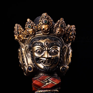 莲花生大师——三面普巴金刚杵密宗法器 puretibetan