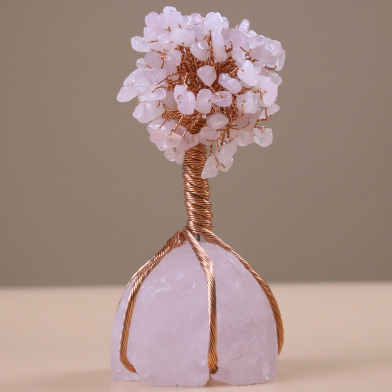 Rose Quartz Healing Tree Of Life puretibetan