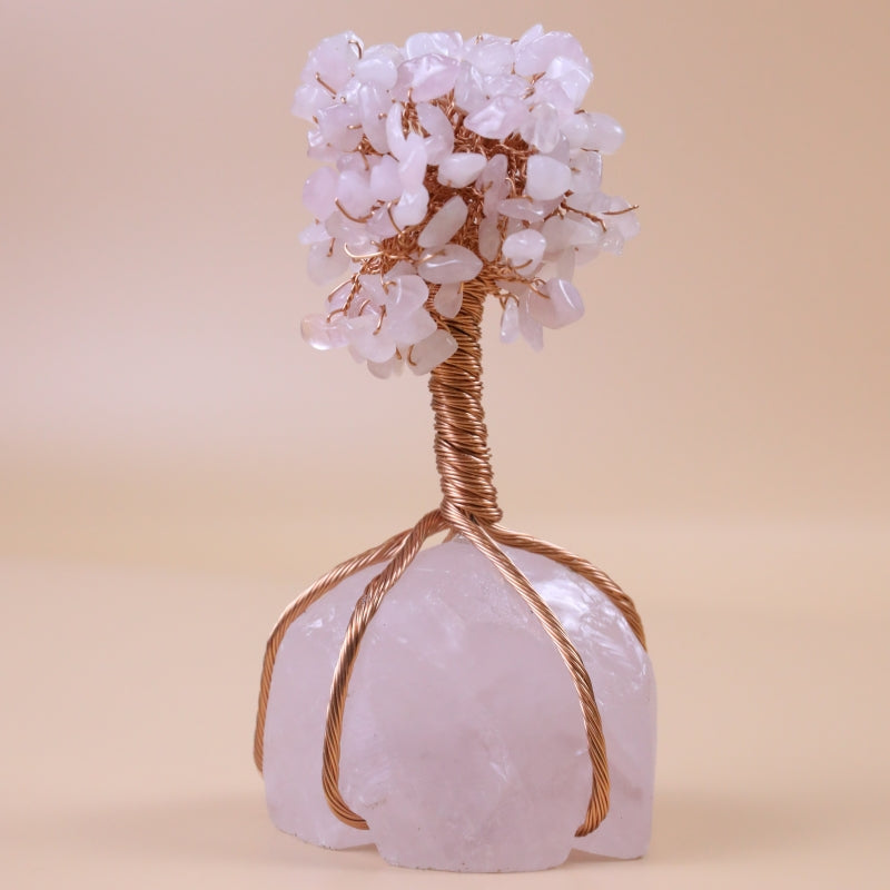 Rose Quartz Healing Tree Of Life puretibetan