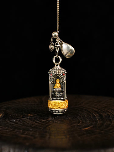 Boundless Fortune Four Direction Jambhala Silver Pendant