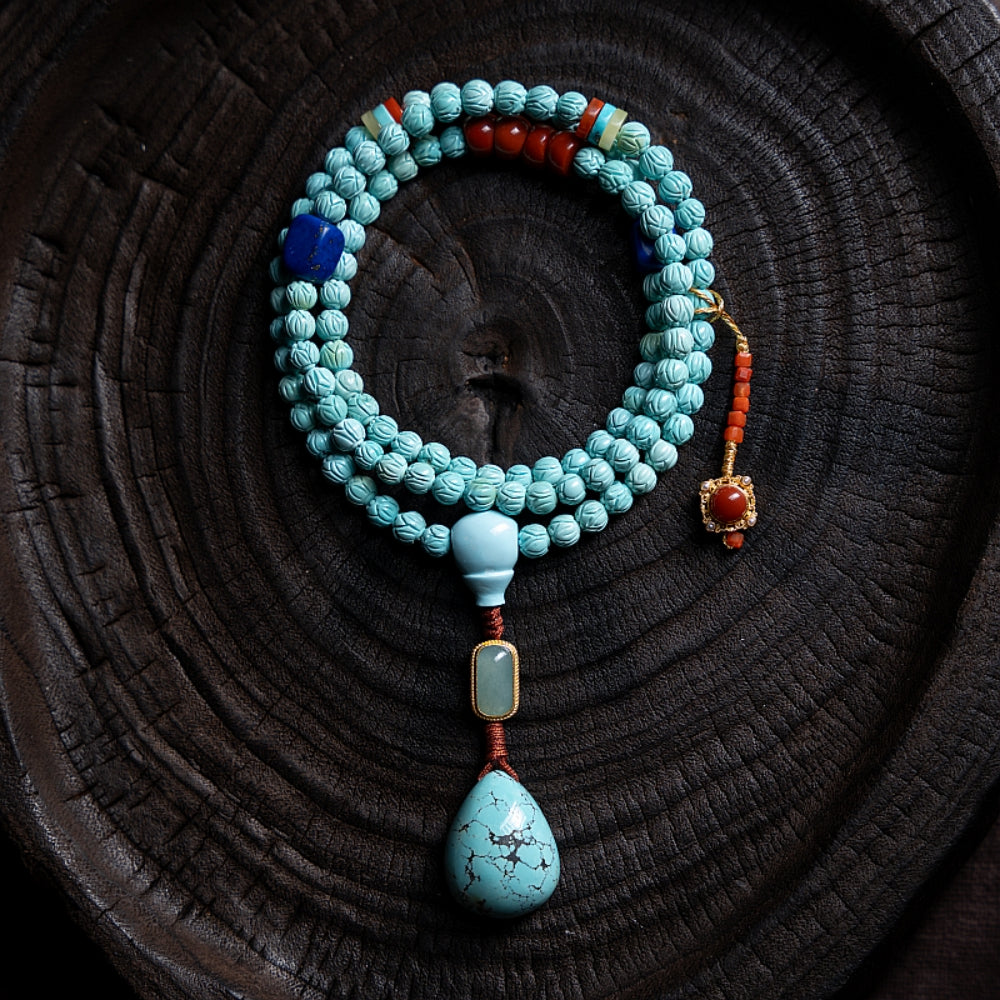 Serenity Turquoise Mala Bracelet