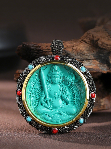 Turquoise Pendant of the Twelve Zodiac Guardian Buddhas