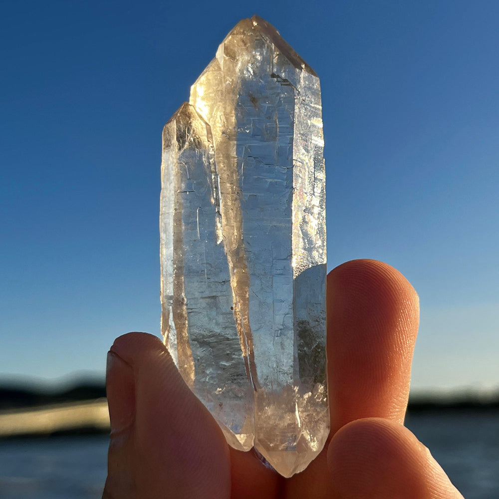 Rare Tibetan Spiral Nirvana White Quartz Crystal